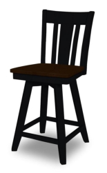 #6216 (24" San Remo Swivel Stool w/ Wood Seat)