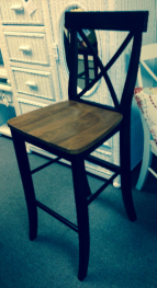 #6470 (30" X-Back Bar Stool w/ Wood Seat)