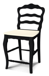 #6640 (24" Versailles Ladderback Counter Stool w/ Wood Seat)