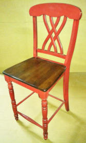 #6380 (24" Lattice Count Stool w/ Wood Seat