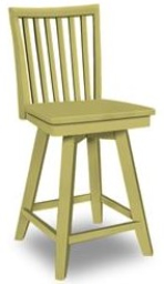 #6136 (24" Mission Swivel Counter Stool w/ Wood Seat)