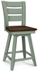 #6342 (Tuscan Swivel Stool w/ Wood Seat)