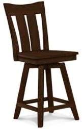 #6199 (24" Ava Swivel Stool w/ Wood Seat)