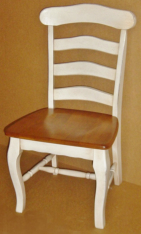 #2670 (Country French Ladderback Chair w/ Wood Seat)
